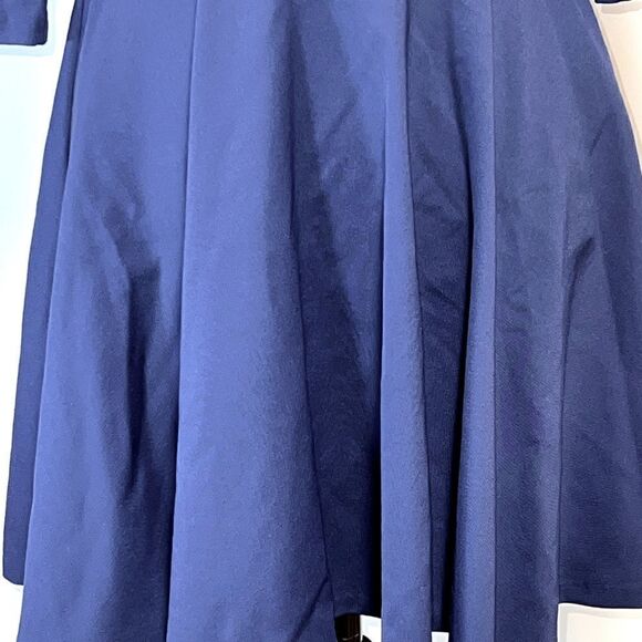 Dianne Von Furstenberg Jeannie Navy V Neck Dress Womens Size 6 - Picture 3 of 11